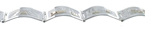 Sterling Silver 12 KGF Link Bracelet NX11593